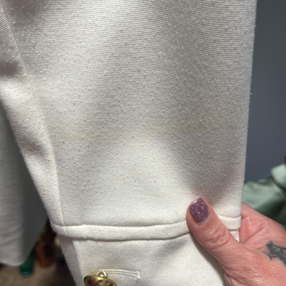 White Women's Jacket with Gold Accents - Picture 6 of 6